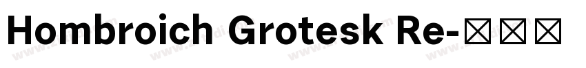 Hombroich Grotesk Re字体转换